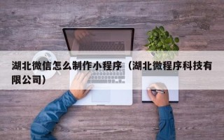 萍乡湖北微信怎么制作小程序（湖北微程序科技有限公司）